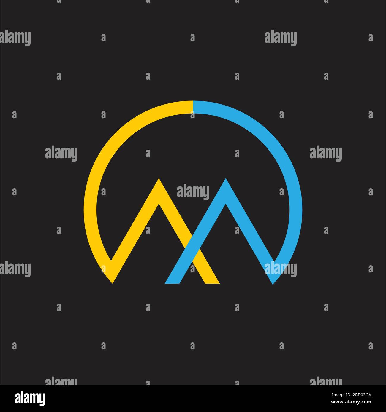 letter m linked line simple logo vector Stock Vector Image & Art - Alamy