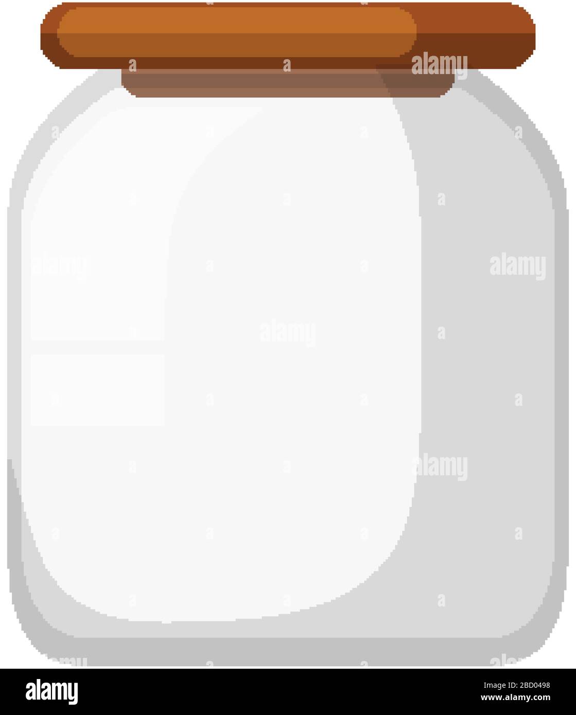 Glass Jar With Wooden Lid On White Background Illustration Stock Vector Image Art Alamy