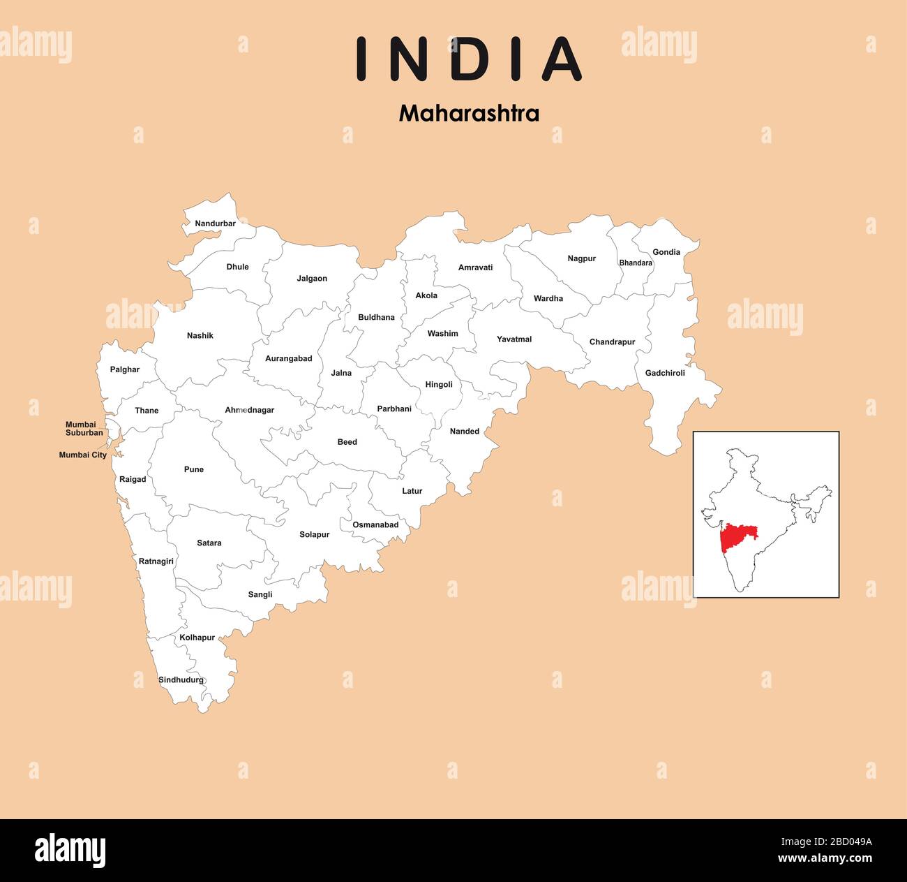 Maharashtra map hires stock photography and images Alamy