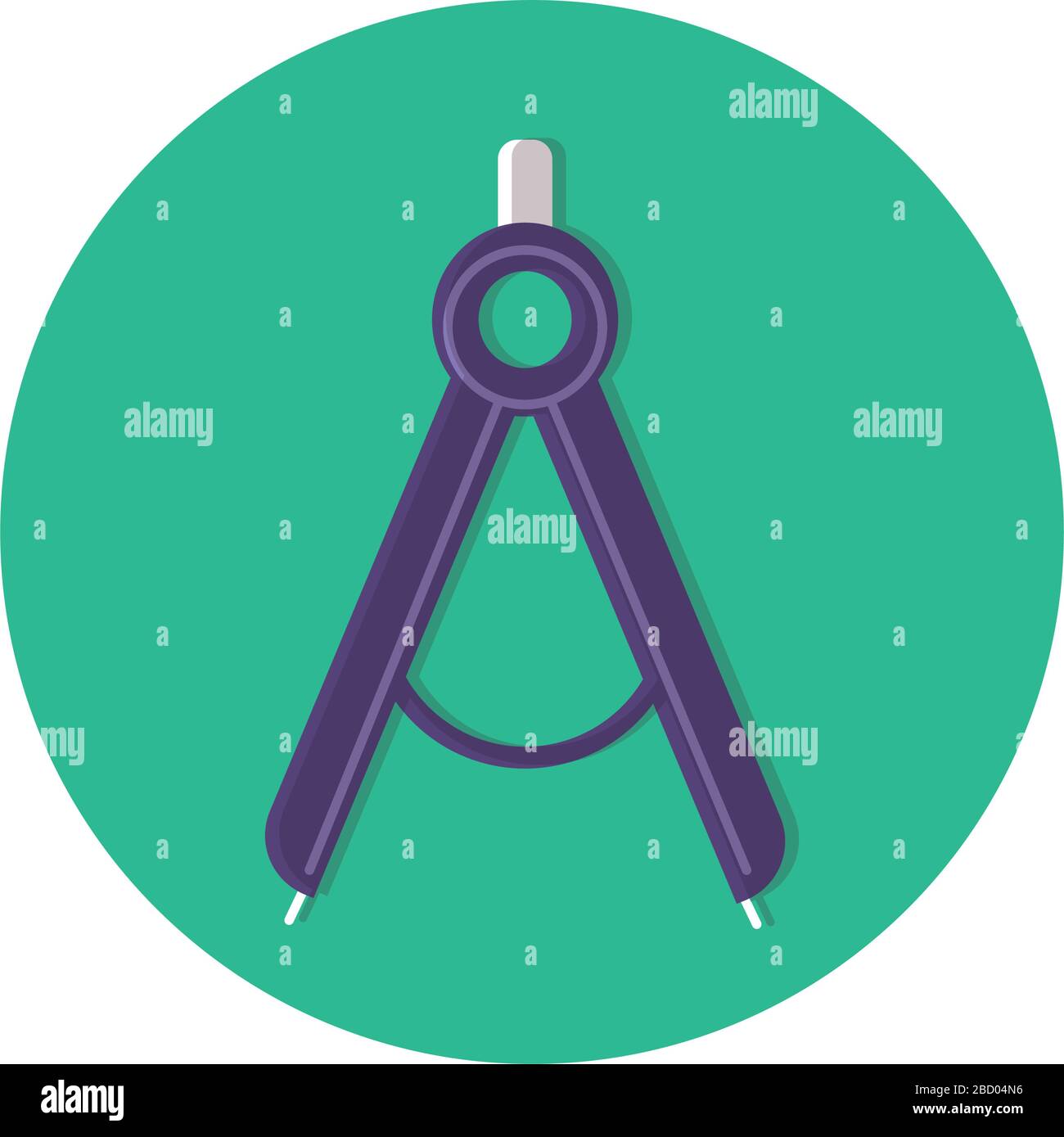 compass school accessory line and fill style Stock Vector Image & Art ...