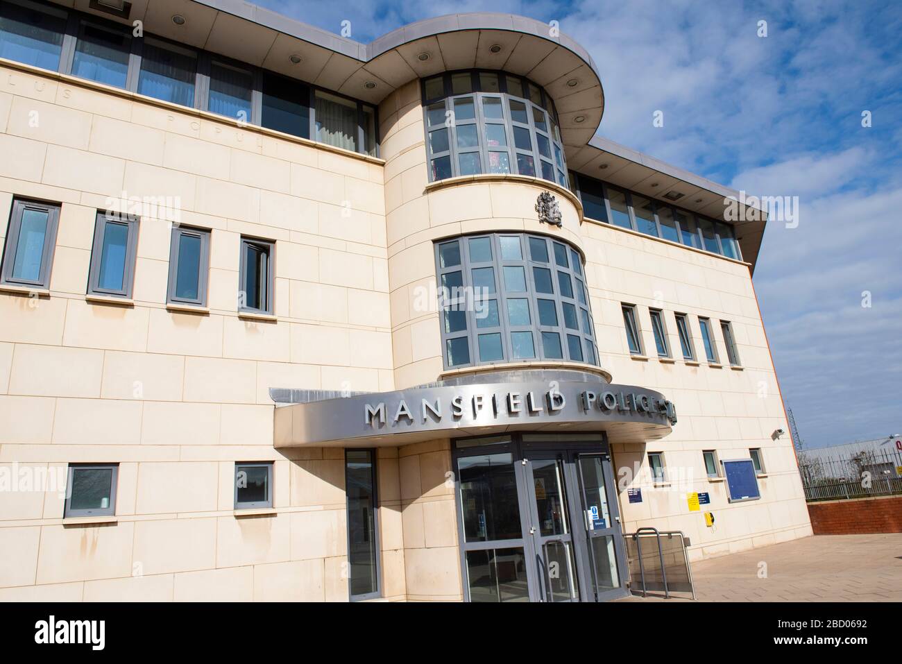 Exterior of Mansfield Police Station, Mansfield Nottinghamshire England UK Stock Photo