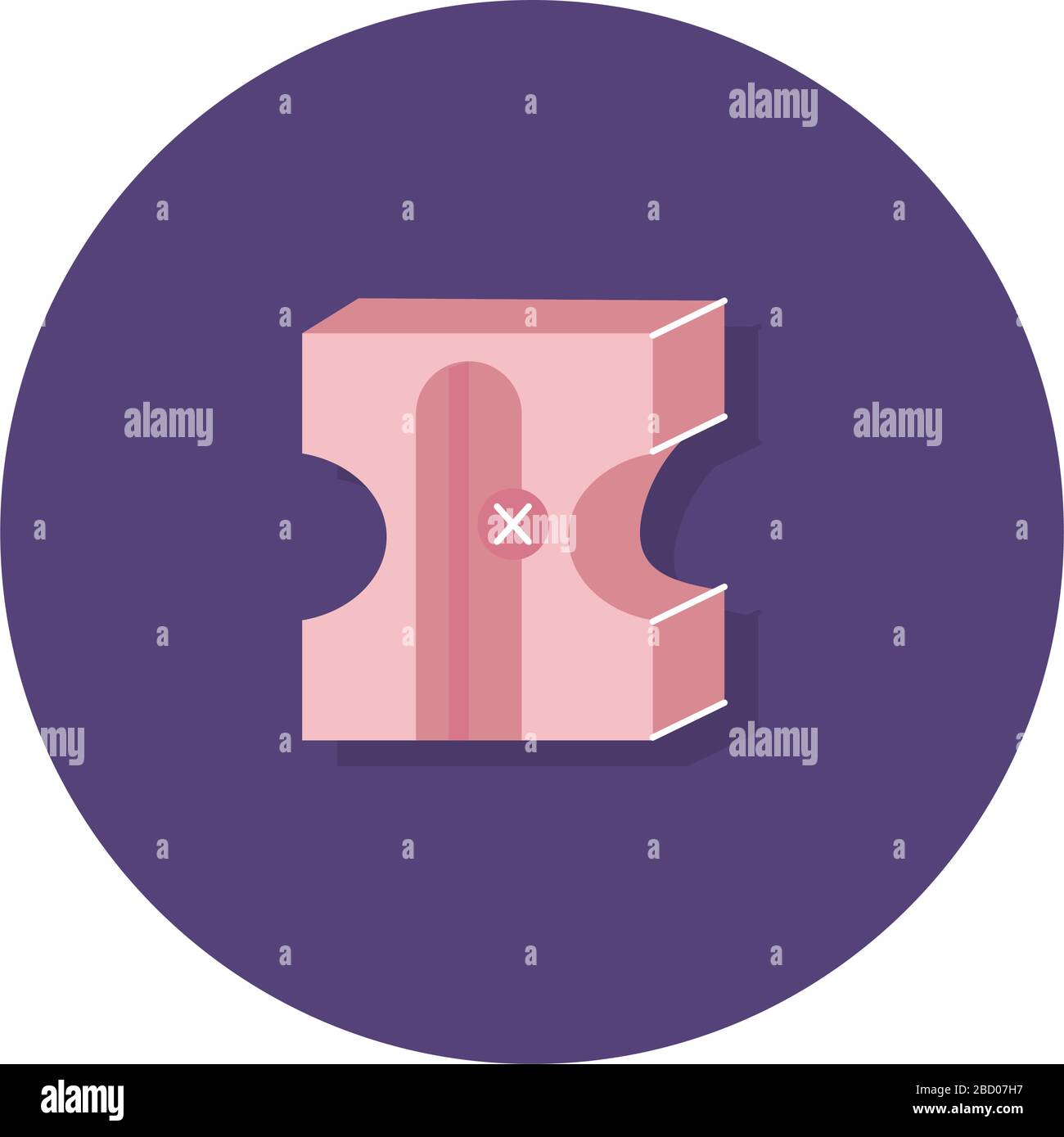 sharpener school supply block and flat style Stock Vector Image & Art ...