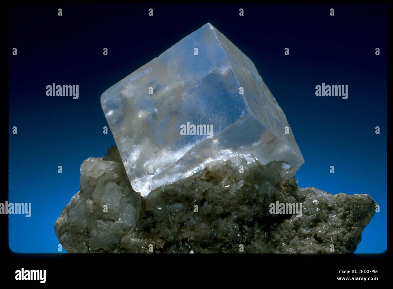 Photograph of a halite crystal (C877) from the National Mineral Collection Halite Stock Photo