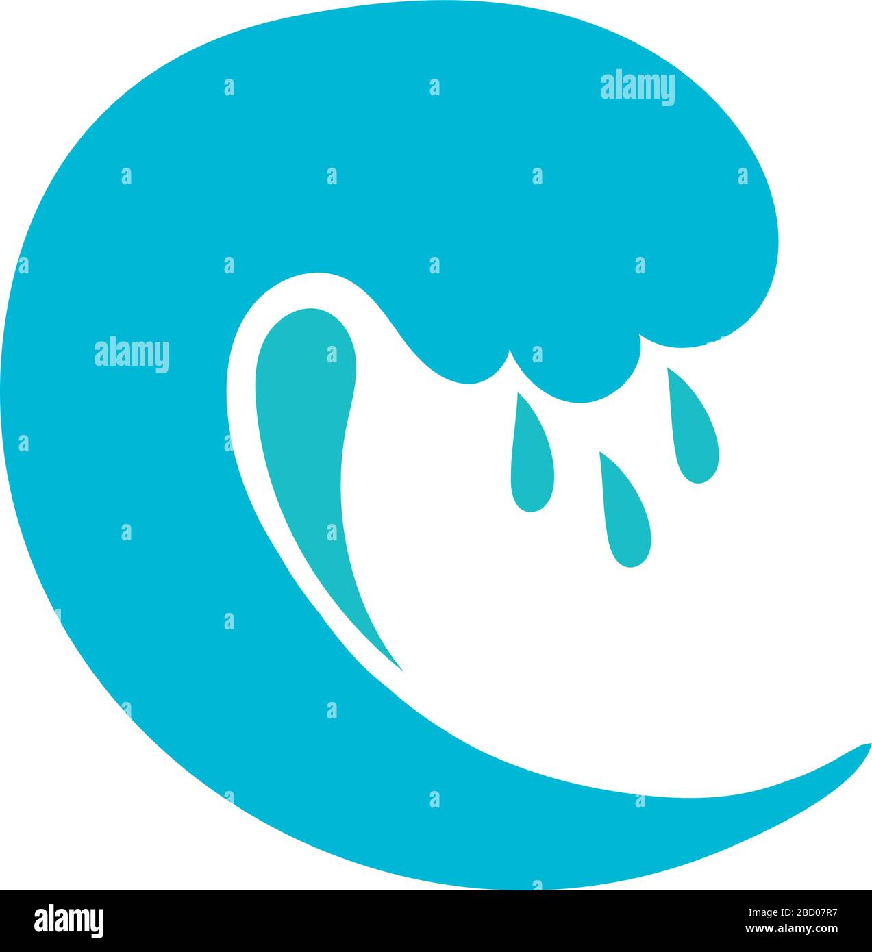 water wave ocean flat style icon Stock Vector Image & Art - Alamy