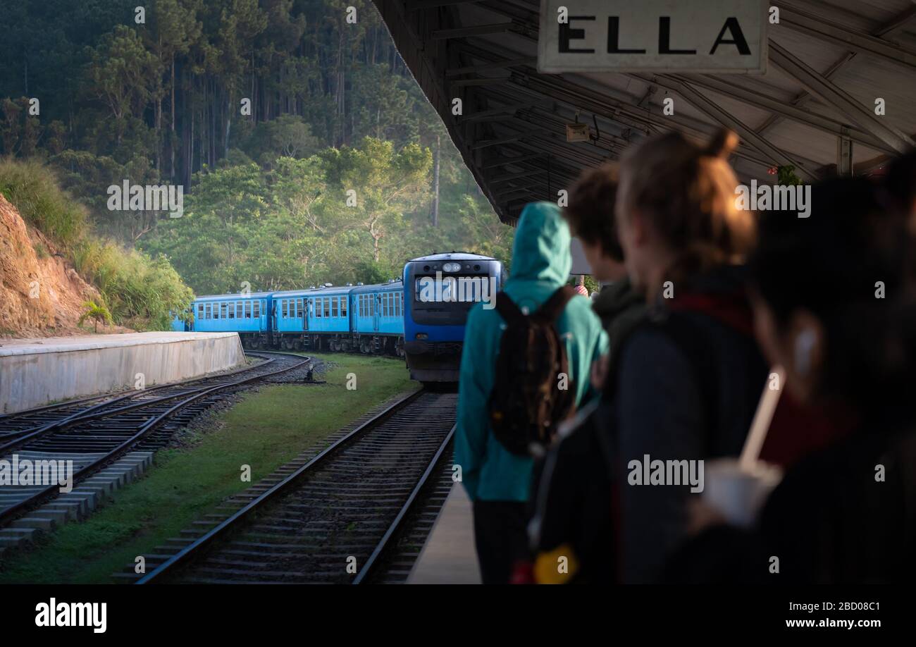 Famous train ride in Ella, Sri Lanka Stock Photo Alamy