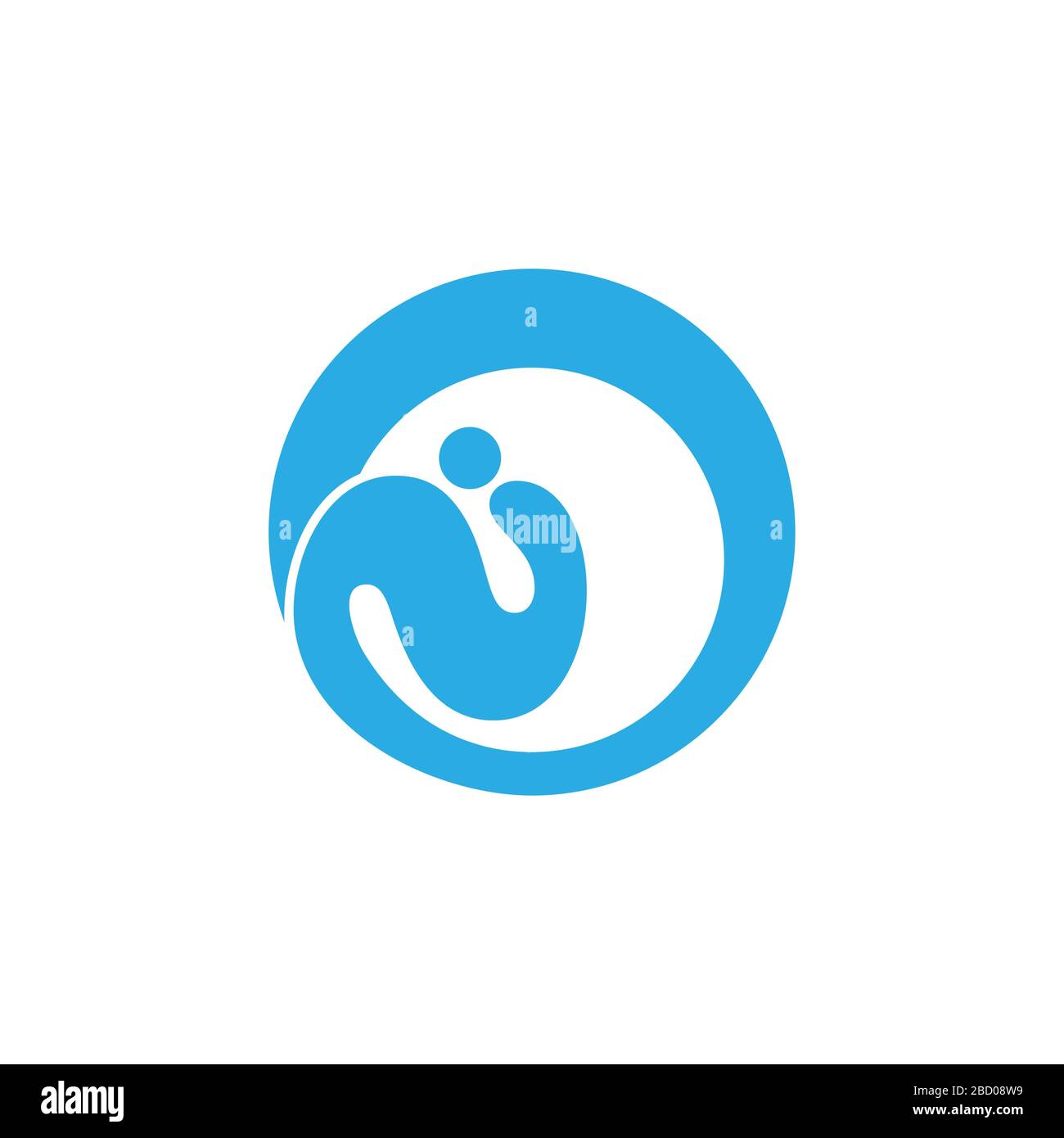 letter n abstract water splash simple logo vector Stock Vector