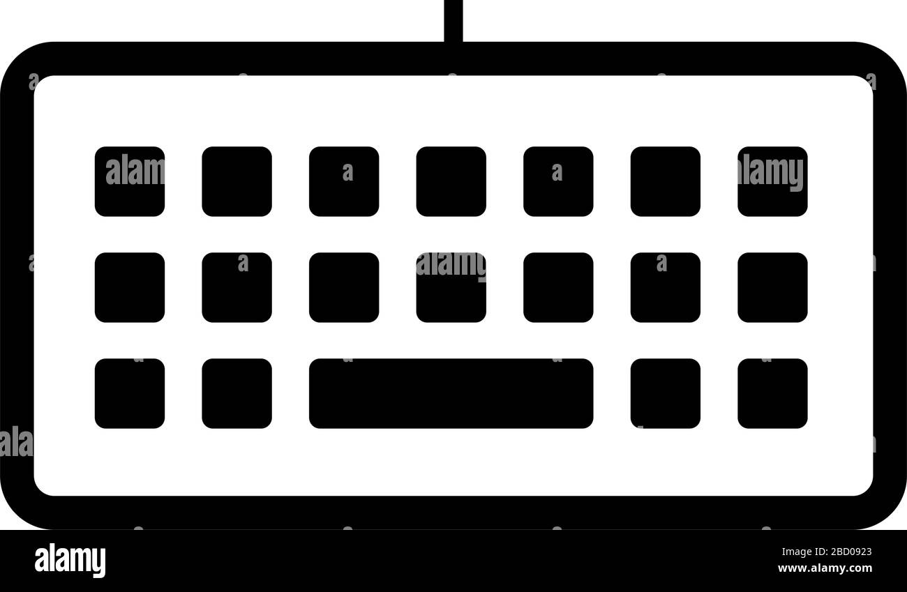 Keyboard, keypad vector icon illustration Stock Vector