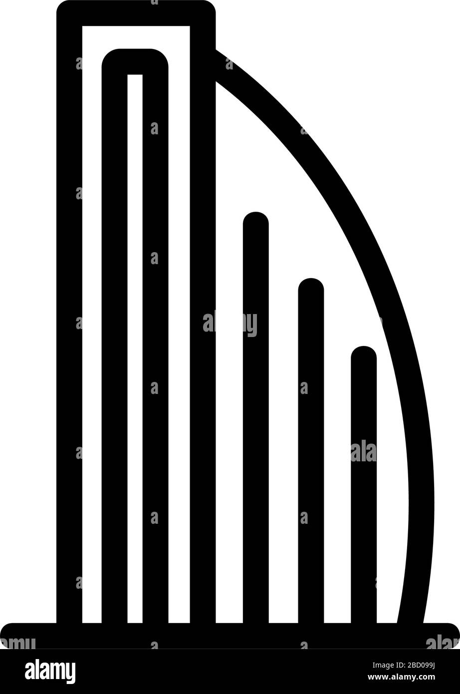 skyscraper icon vector outline illustration Stock Vector Image & Art ...