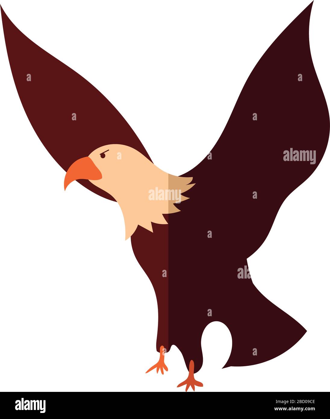 eagle bald usa flat detailed style Stock Vector Image & Art - Alamy