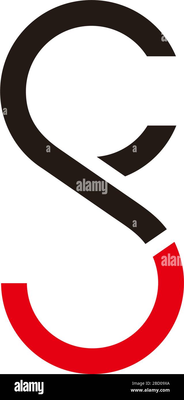 letter fu simple geometric loop line design symbol logo vector Stock ...