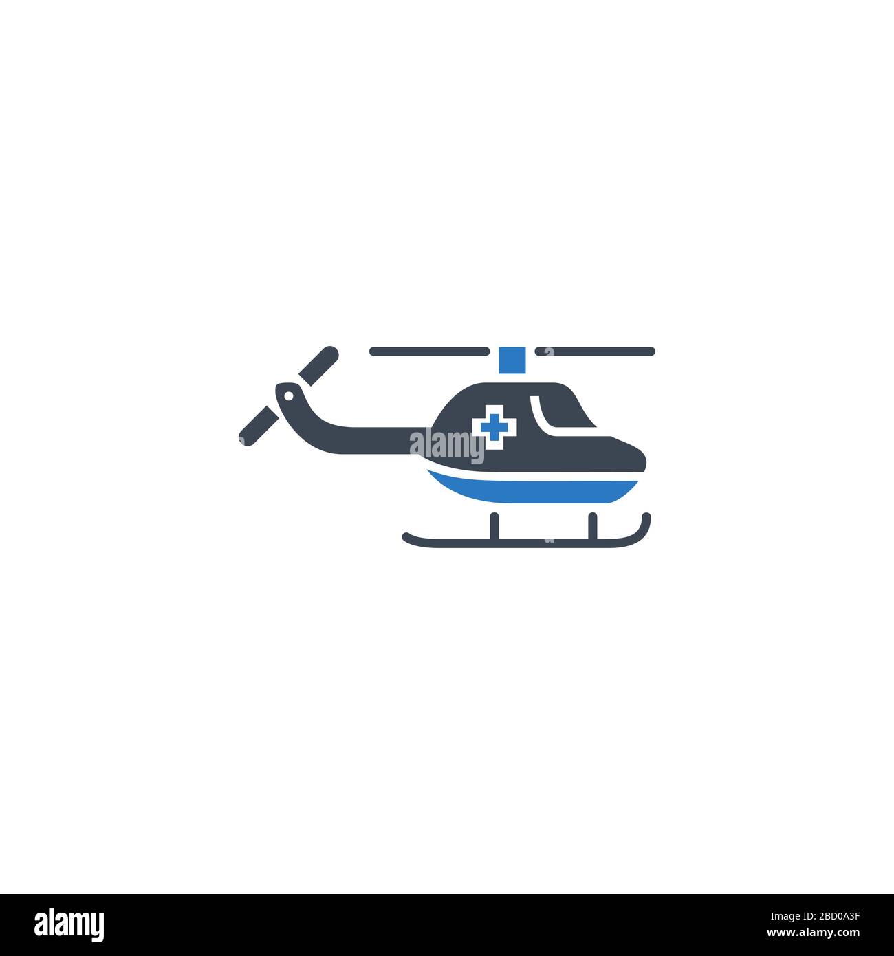 Emergency Helicopter related vector glyph icon. Stock Vector