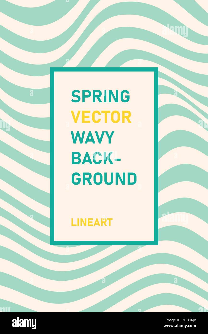 Abstract wavy line art background. Vector wavy striped background Stock Vector
