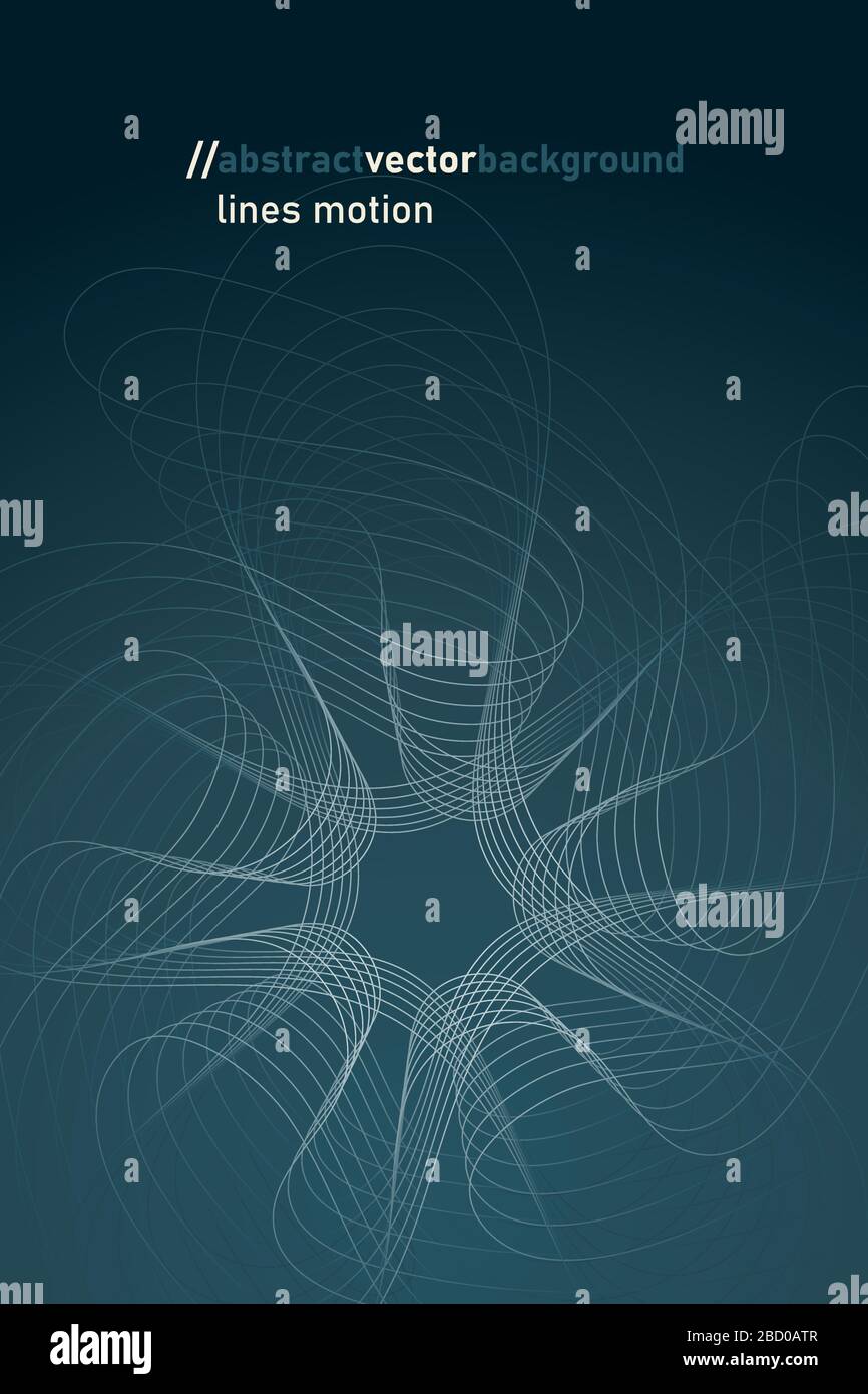 Background from gradient and abstract rotating shapes from lines Stock ...