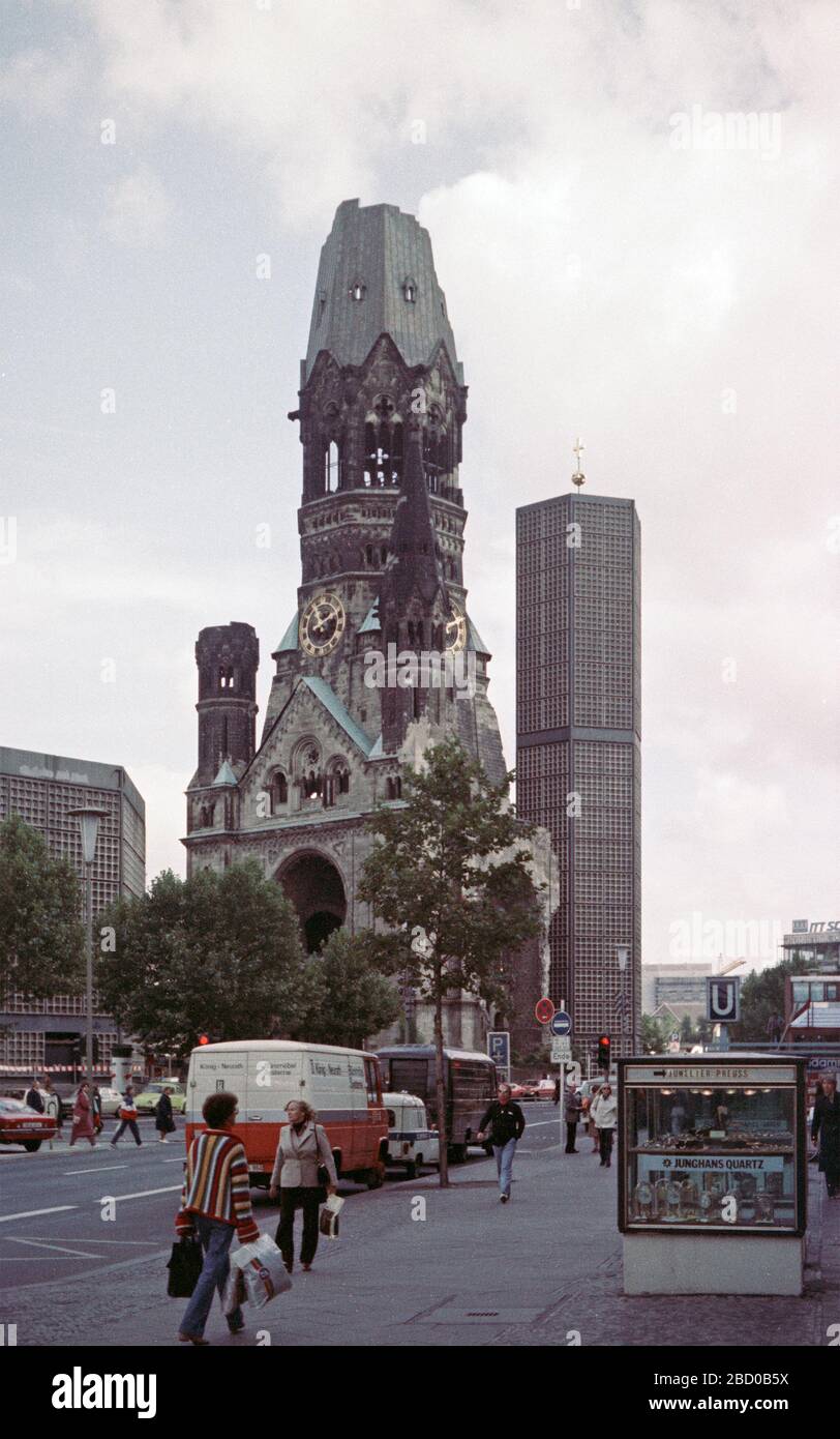 Emperor Wilhelm Memorial Church, October 1980, West Berlin, West