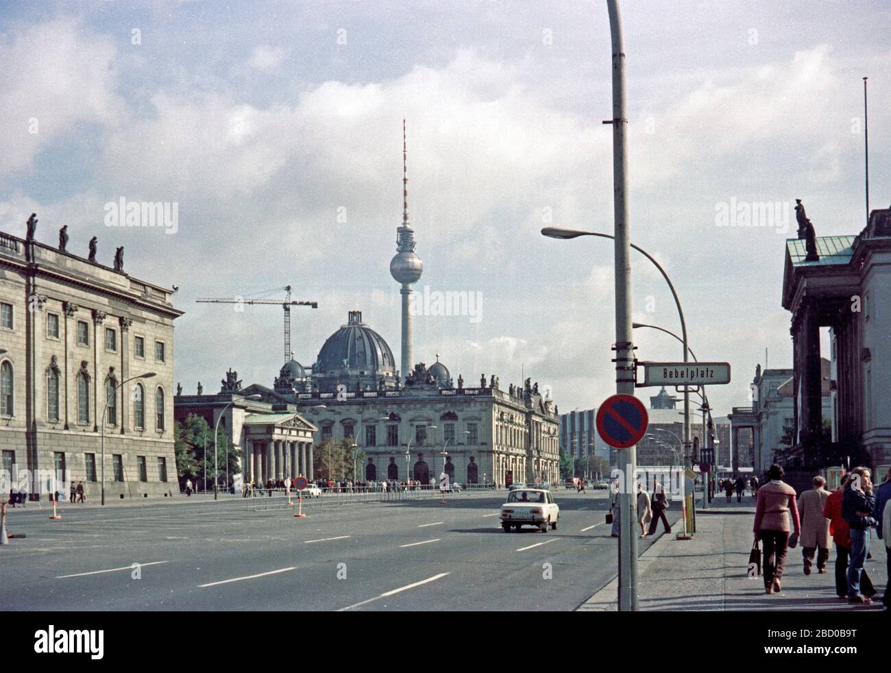 Unter den Linden street, October 1980, East Berlin, East Germany Stock