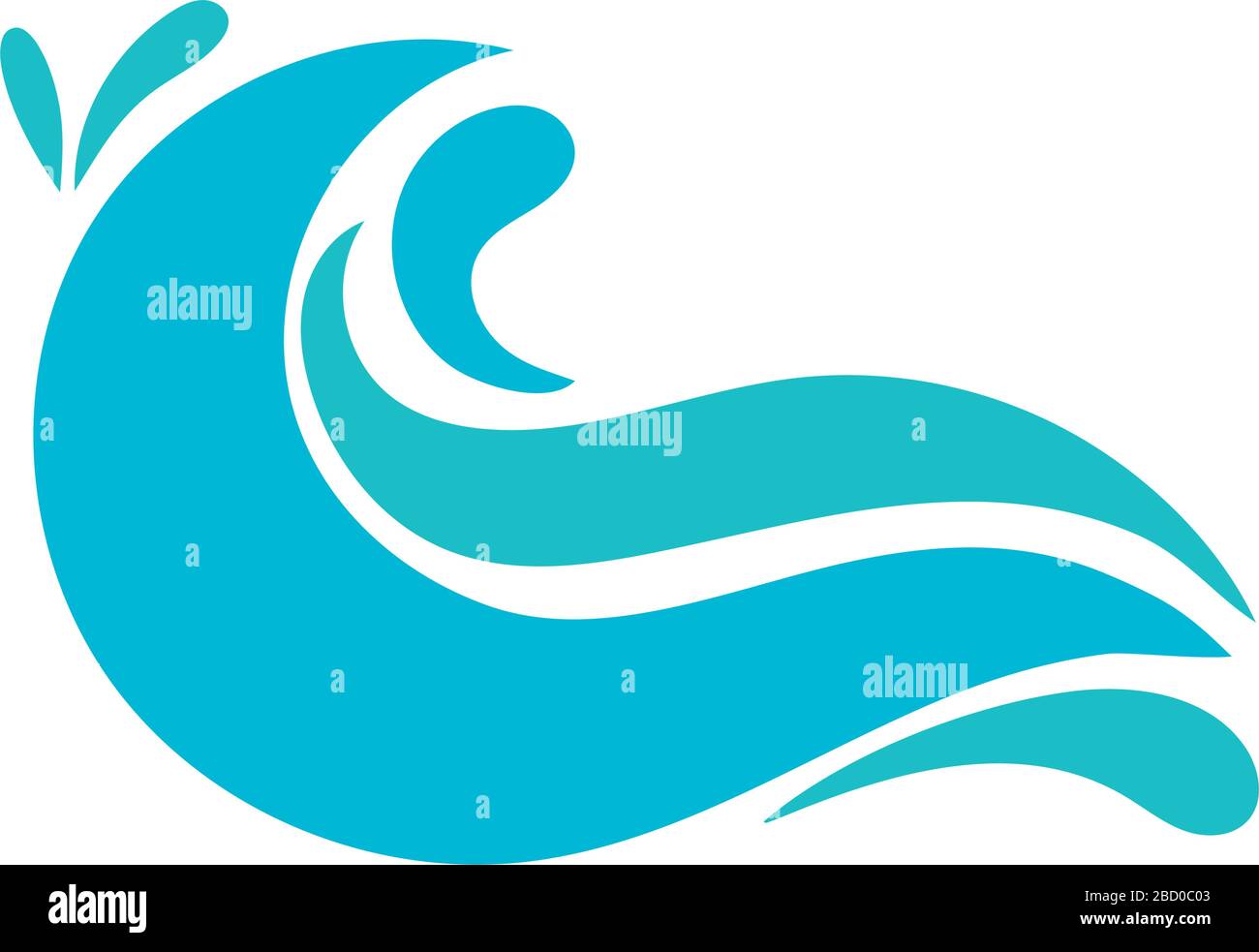 water wave ocean flat style icon Stock Vector Image & Art - Alamy