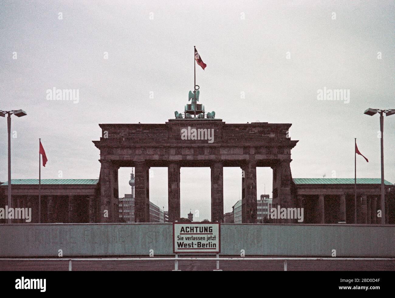 Brandenburg Gate seen from West Berlin, October 1980, West Berlin, West ...