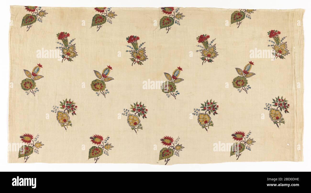 Textile. Research in ProgressPrinted cotton with a straight repeat of ...