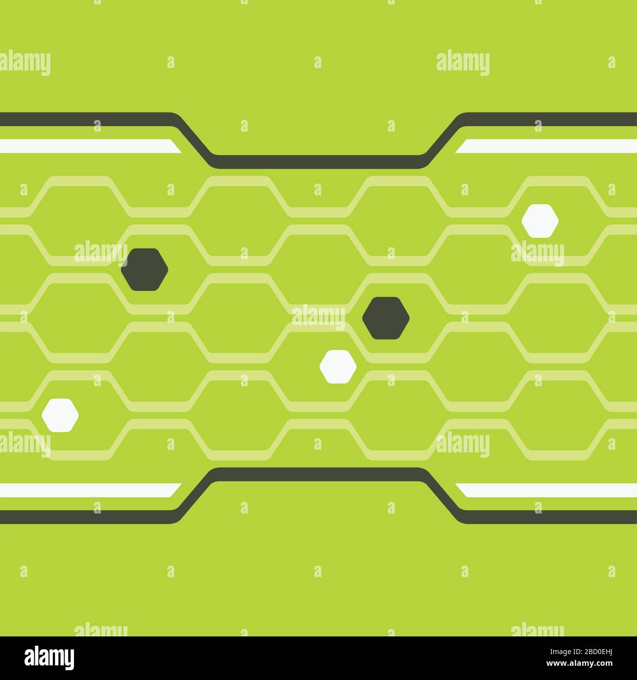 Digital honeycomb vector seamless pattern. Abstract hexagon techno background Stock Vector