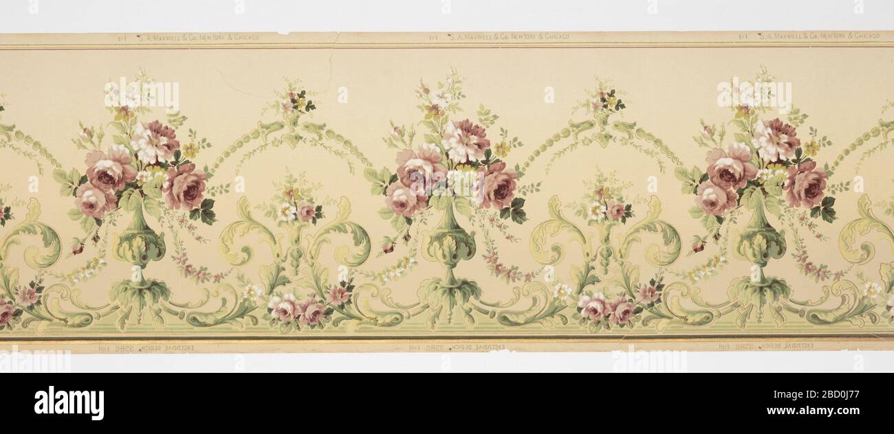 Frieze. Research in ProgressA repeating design of roses containing ...
