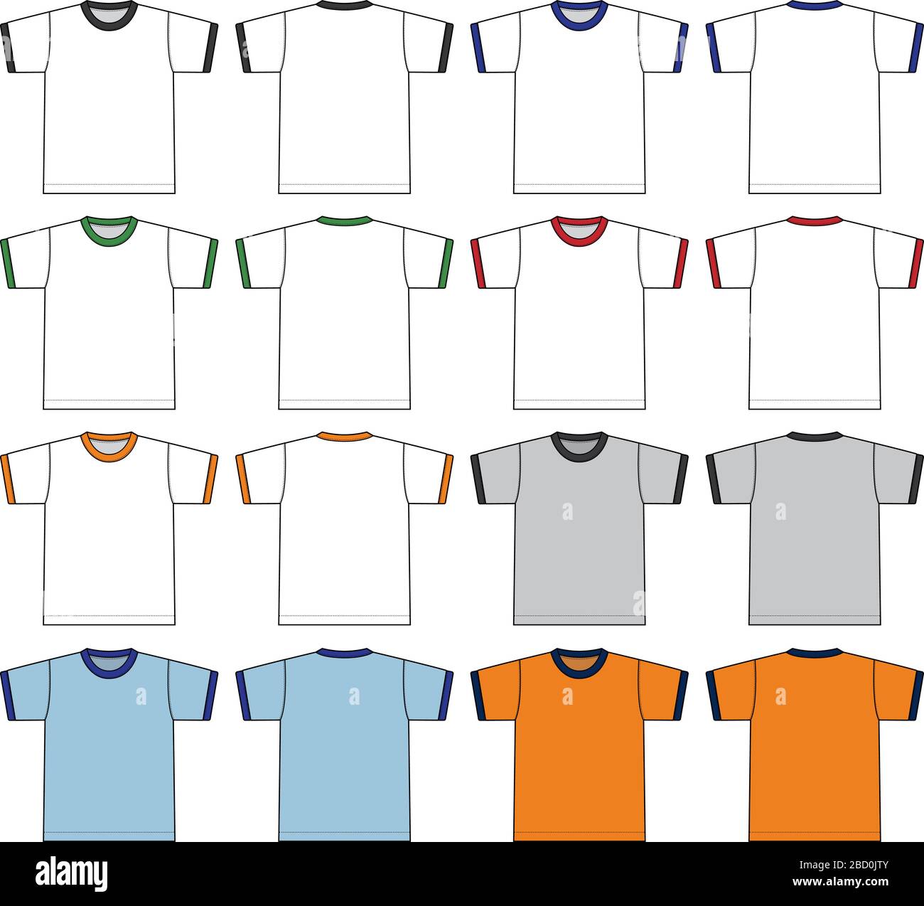 Ringer tshirts vector illustration Stock Vector Image & Art - Alamy