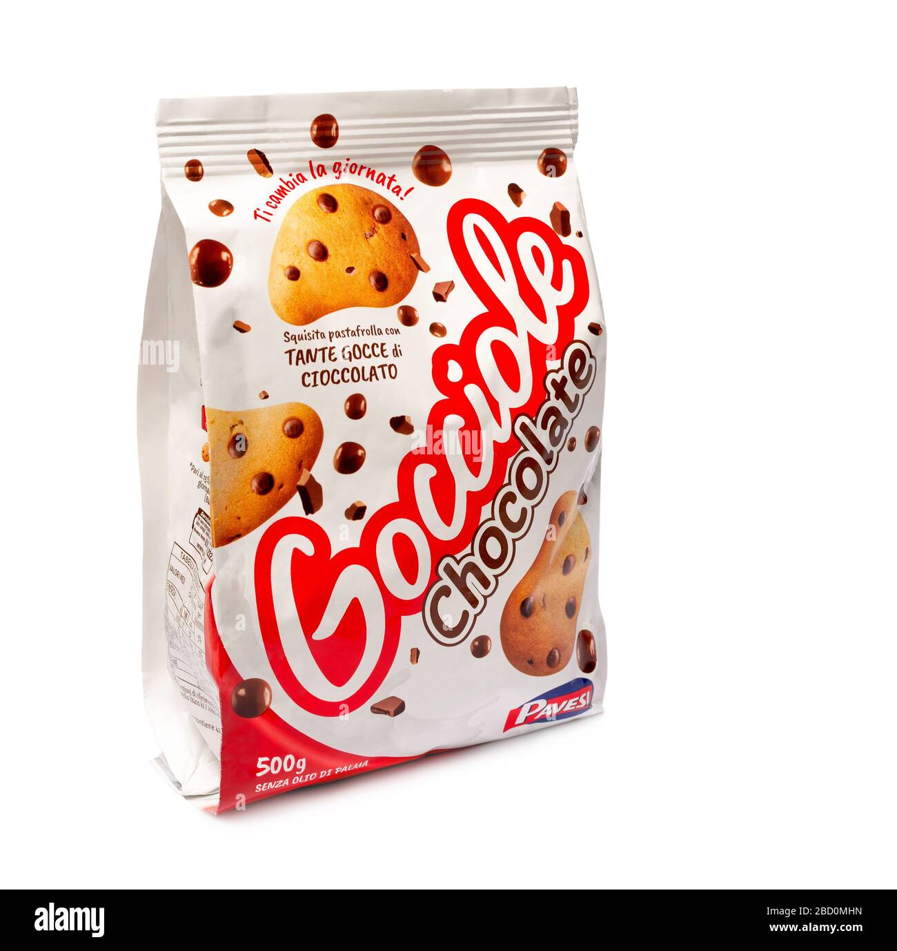 Italy, 24 marzo 2020: gocciole cookies Pavesi Brand sack Stock Photo