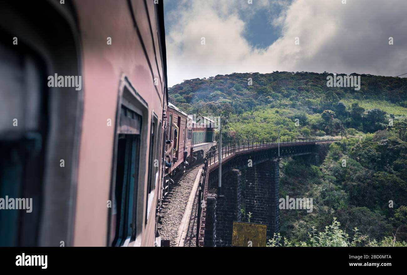 Famous train ride in Ella, Sri Lanka Stock Photo Alamy