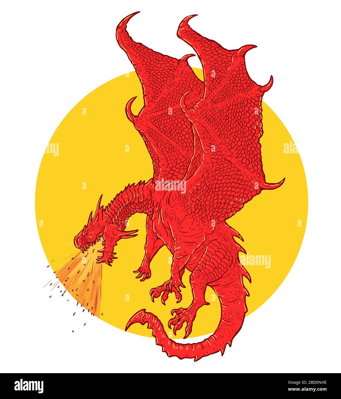 Dragon Drawing Stock Photos and Images - 123RF
