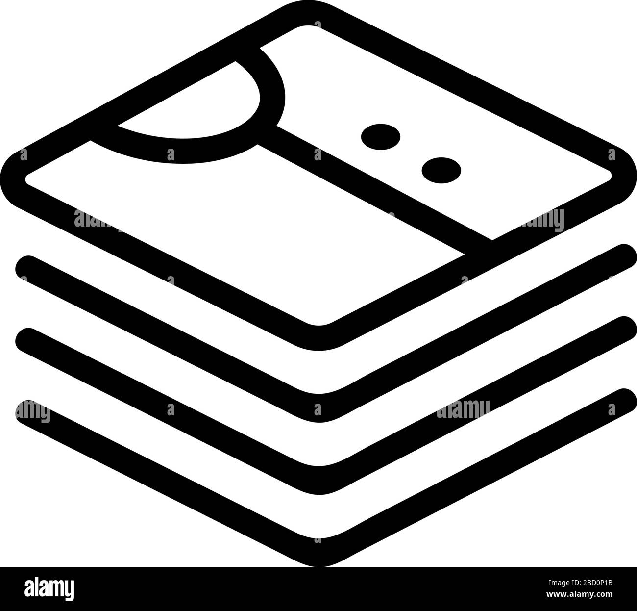 stack shirt icon vector outline illustration Stock Vector Image & Art
