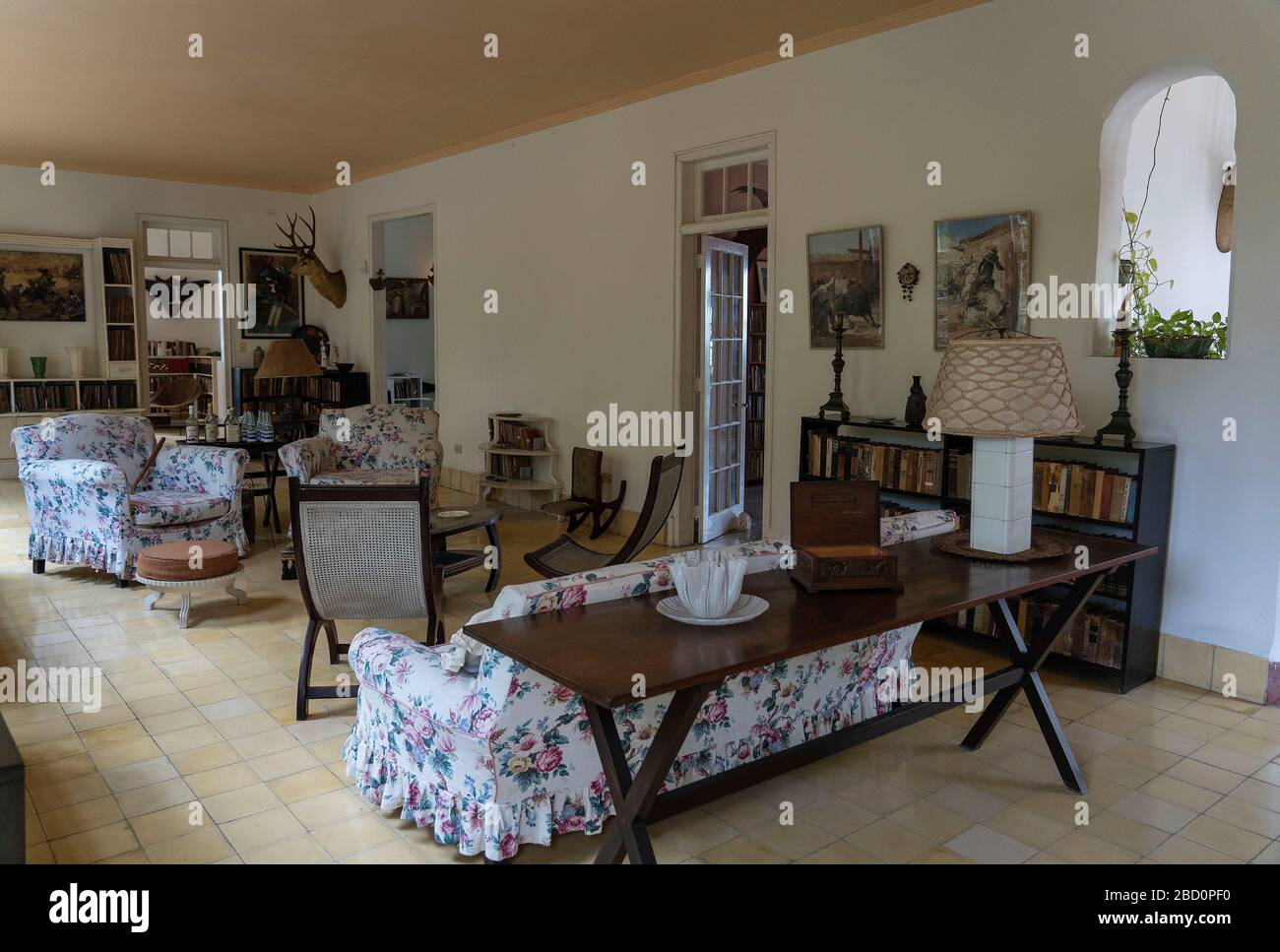 Hemingway House Finca Vigia, Havana,Cuba: sitting room Stock Photo
