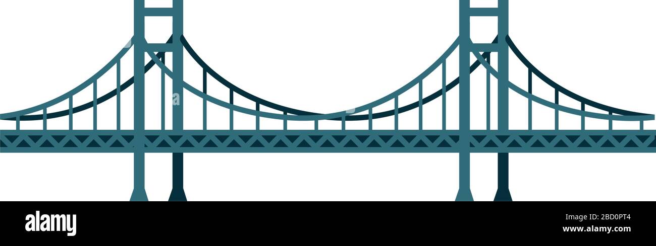Seamless bridge vector illustration Stock Vector