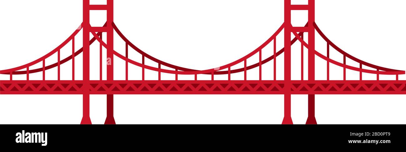 Seamless bridge vector illustration Stock Vector