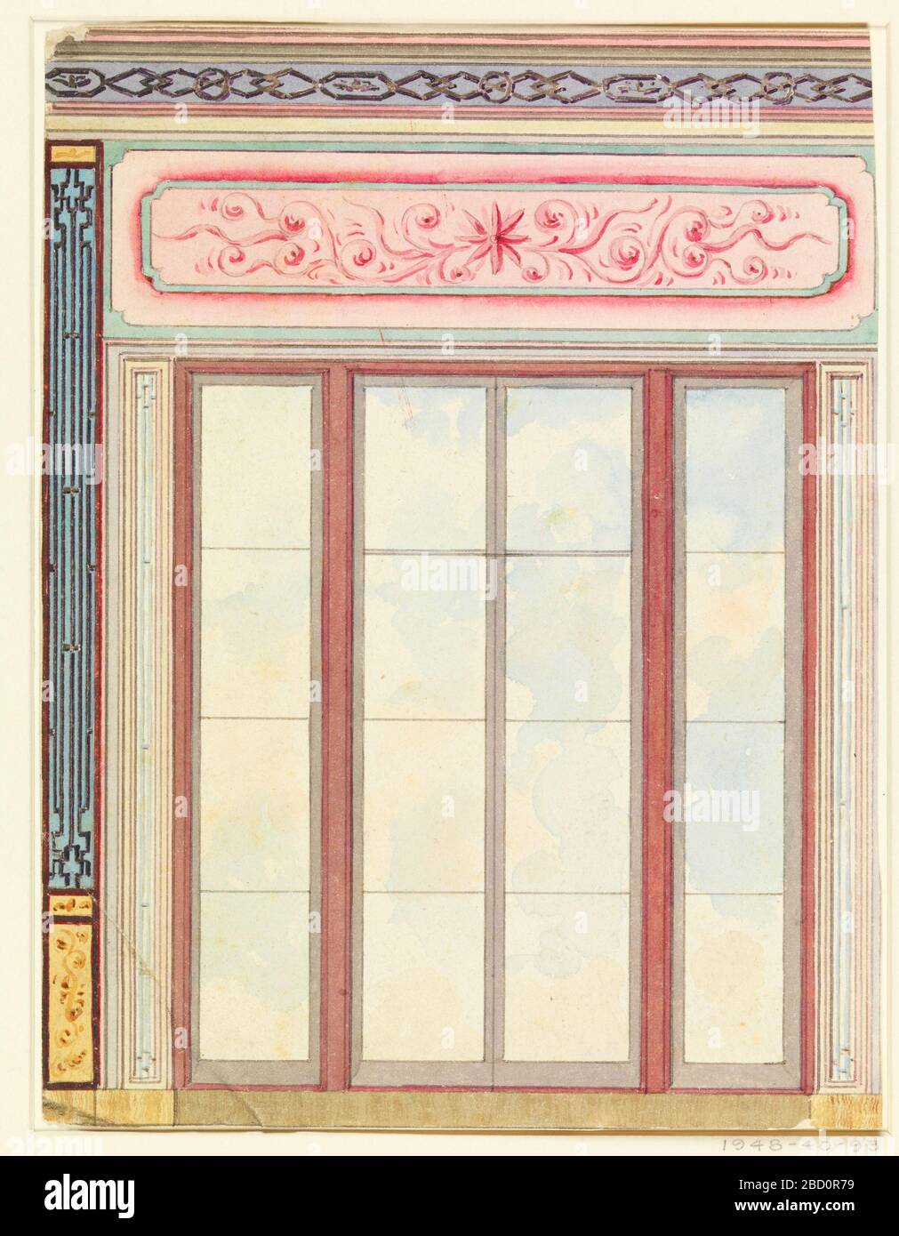 Royal Panel Window Window Decoration with Panel of Arabesques and Star Probably for the ...