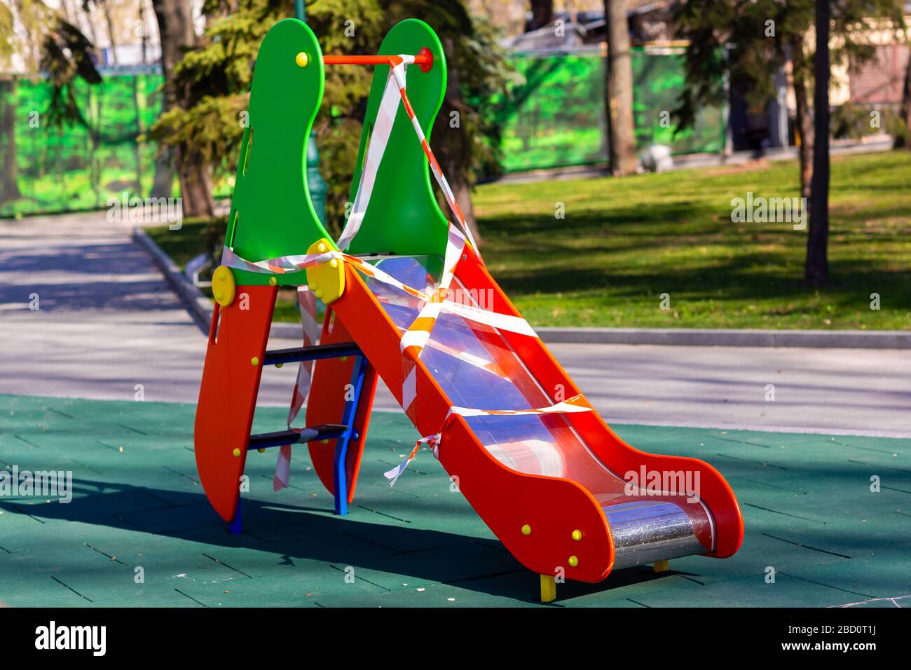 Wrapped playground equipment hi-res stock photography and images - Alamy