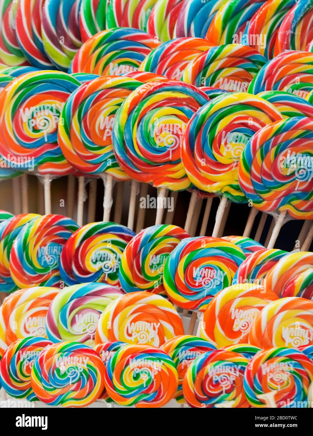 Whirly pops on display, Bath, Somerset, England, UK Stock Photo