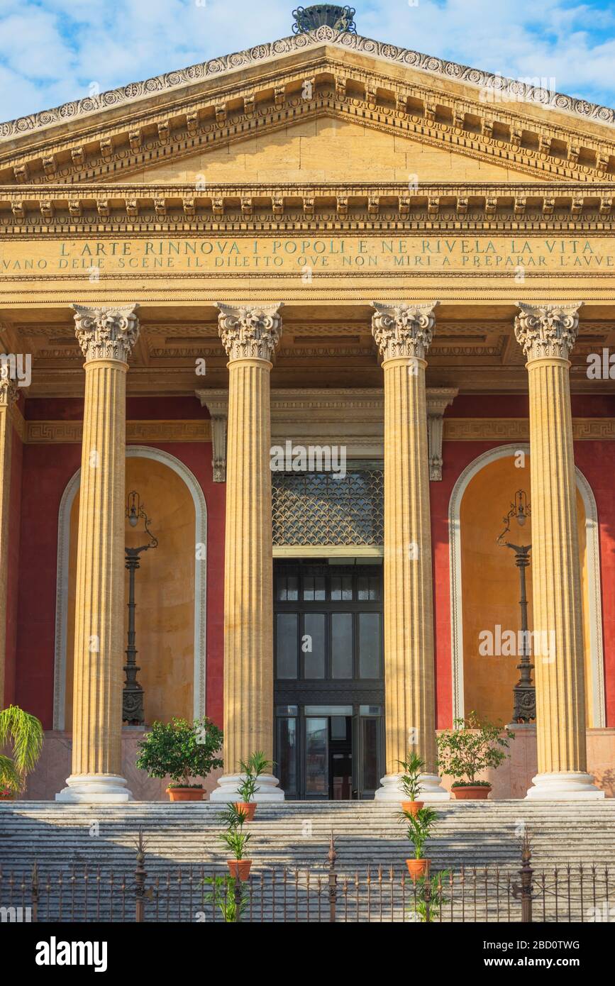 Teatro Massimo, Palermo, Sicily, Italy, Stock Photo