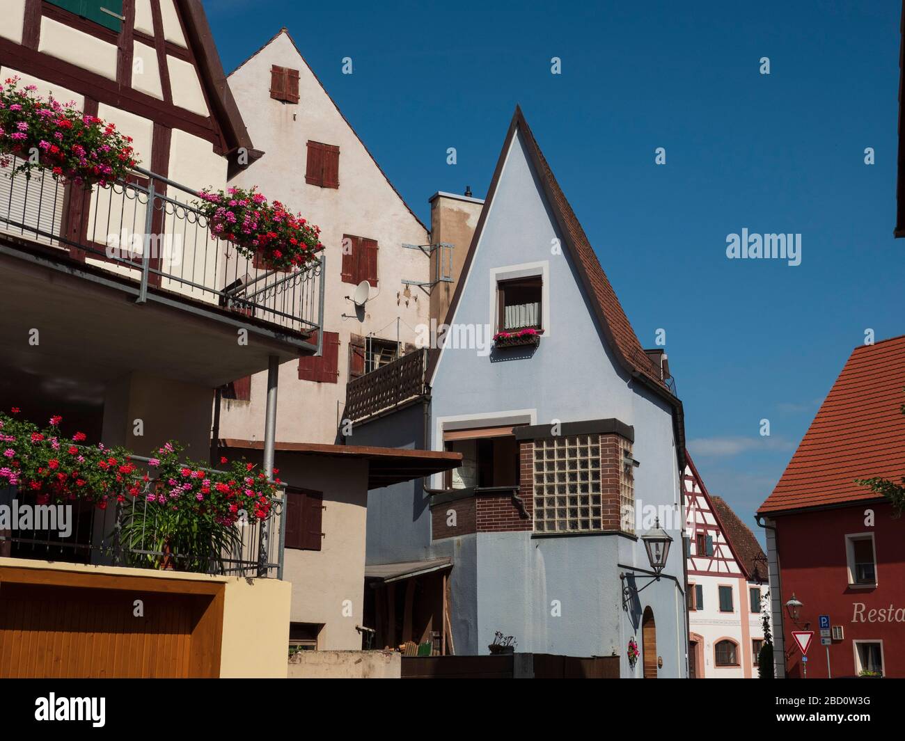 Hässlicher Umbau und Renovierung, Spalt Altstadt, Franken, Bayern, Deutschland Stock Photo