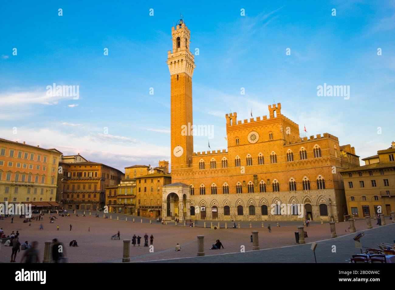 Italy, Tuscany, Siena, Piazza Del Campo, Town Hall Stock Photo