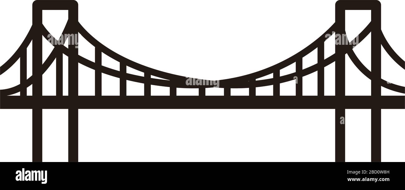 Truss bridge model perspective view. Outline... - Stock Illustration  [83105276] - PIXTA