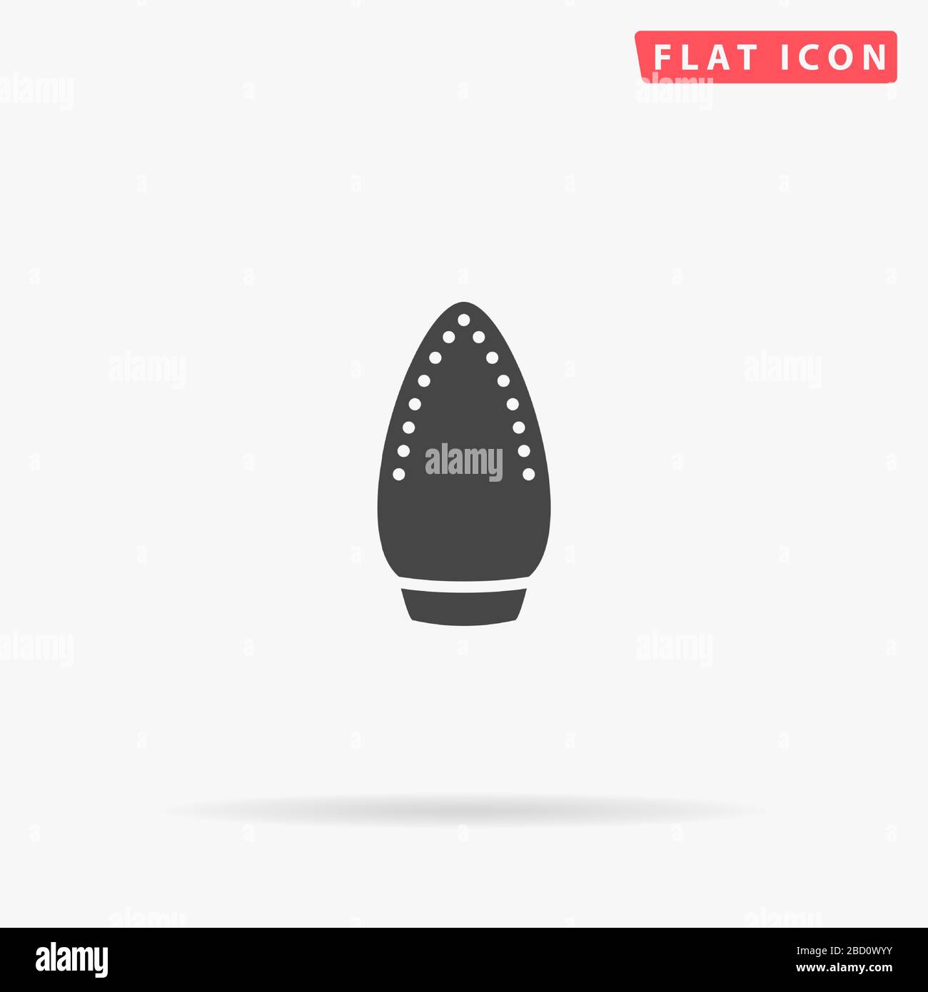 Steam Iron flat vector icon. Glyph style sign. Simple hand drawn illustrations symbol for concept infographics, designs projects, UI and UX, website o Stock Vector