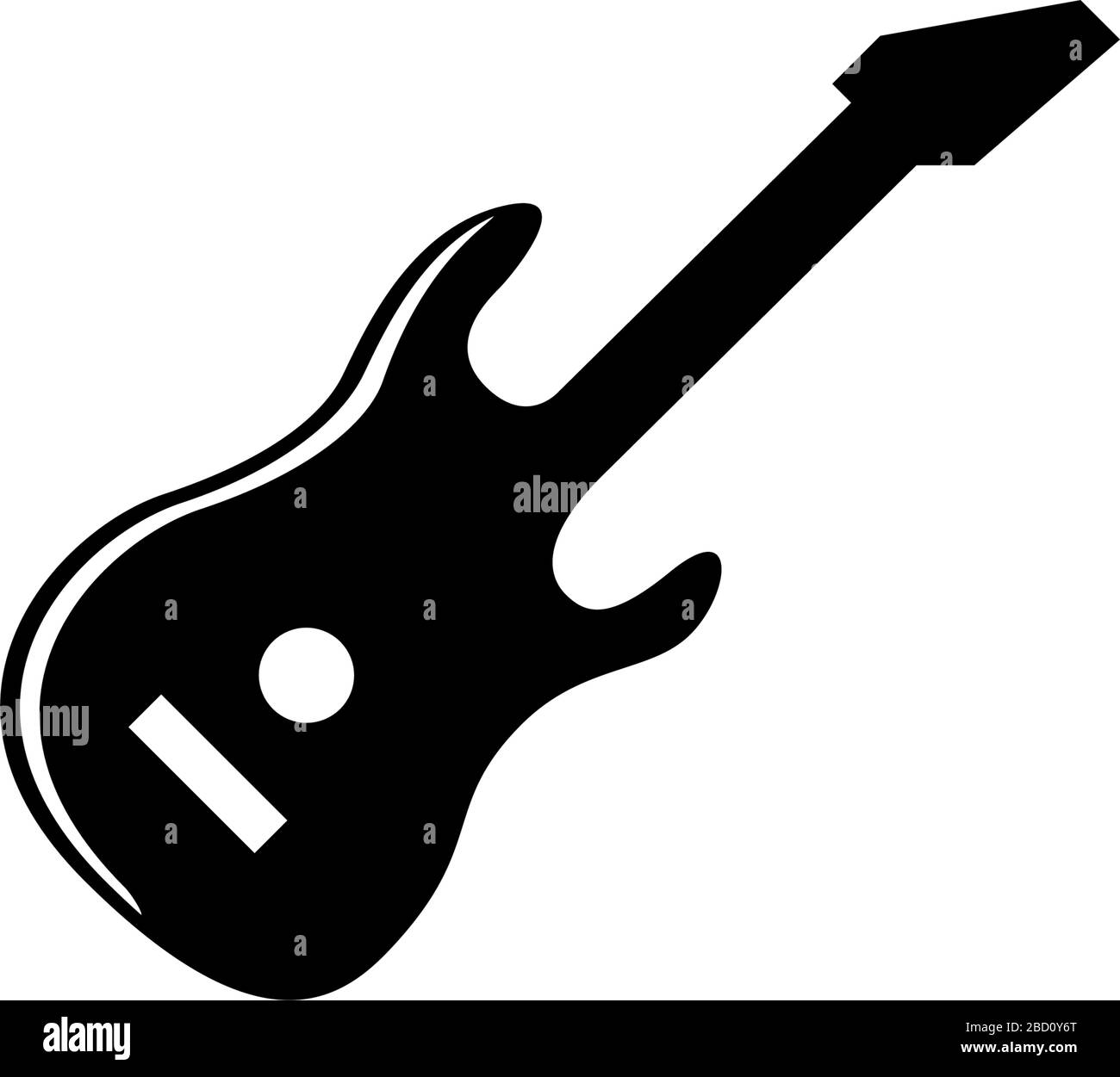 Bass Guitar Black Line Outline Stock Vector - Illustration of music,  background: 281529641