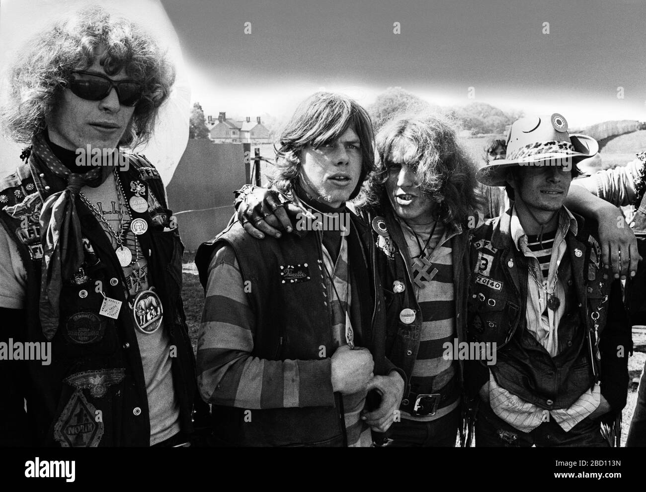Group of Hells Angels 1970 Stock Photo - Alamy