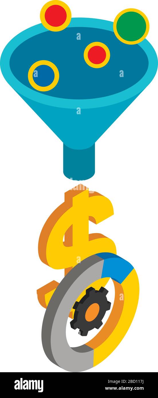 Investment funnel icon, isometric style Stock Vector Image & Art - Alamy