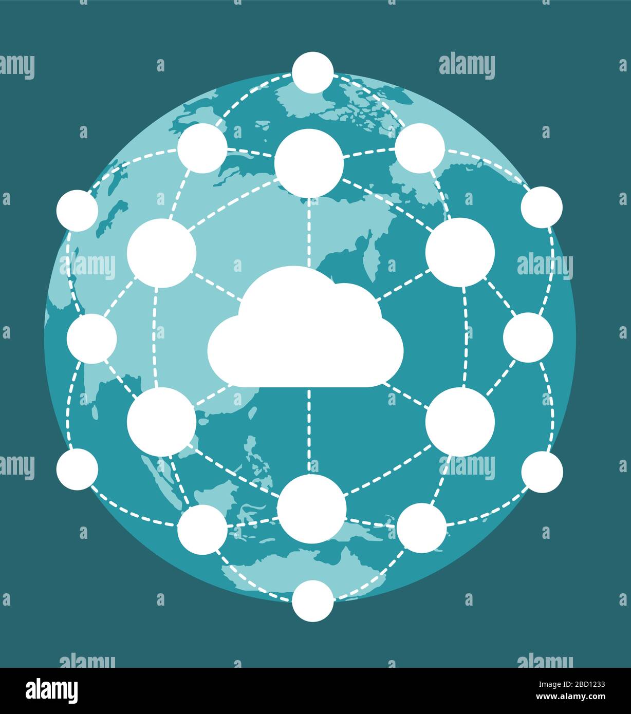 Global network business image template illustration Stock Vector