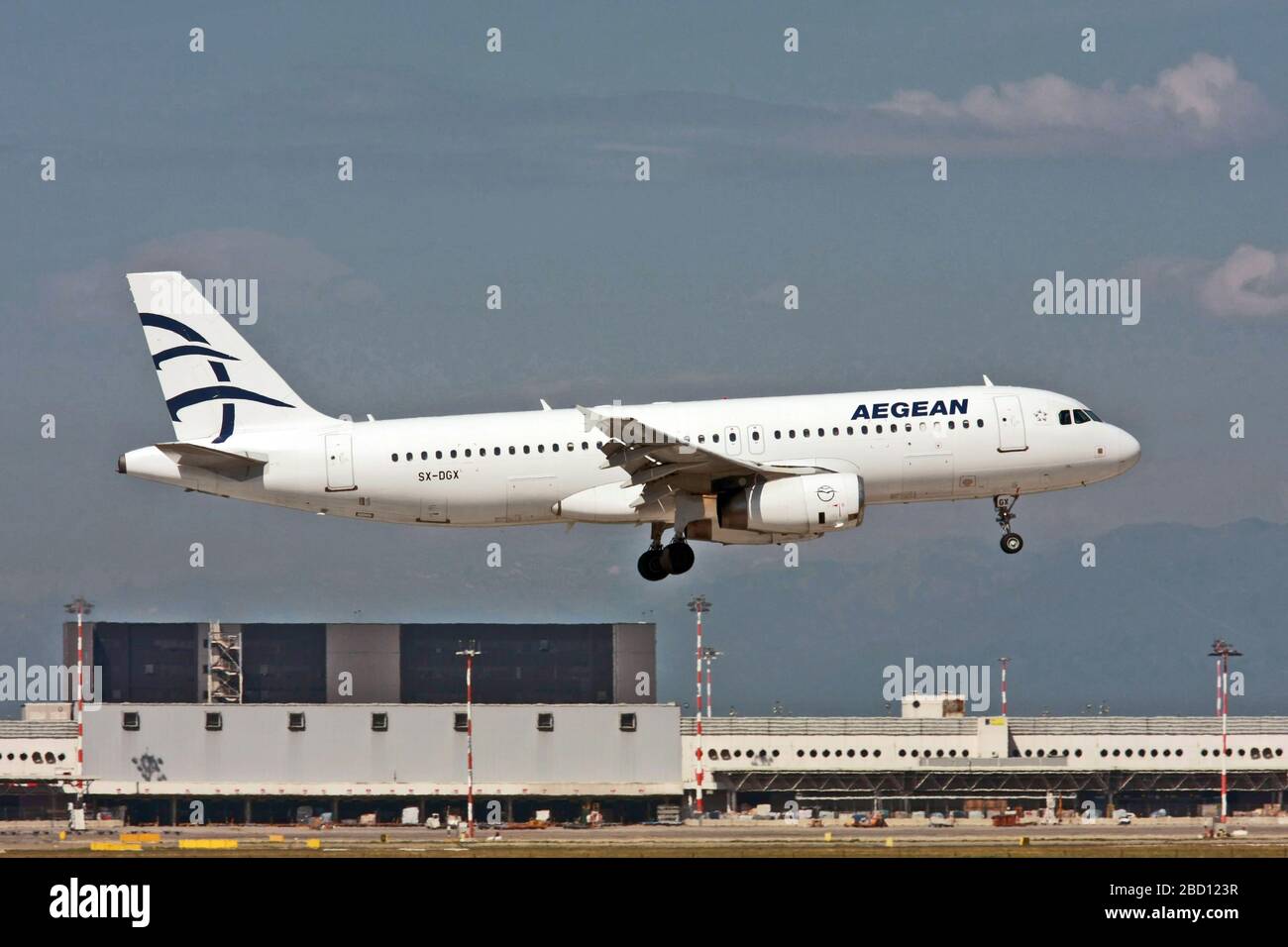 SX-DGX Aegean Airlines, Airbus A320 Photographed at Malpensa airport, Milan, Italy Stock Photo