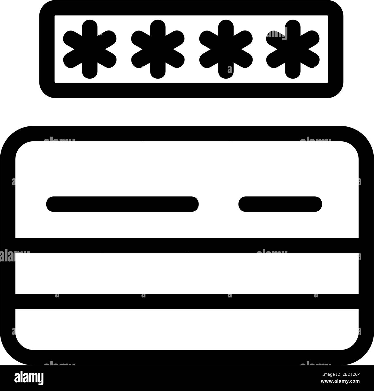 password card icon vector outline illustration Stock Vector Image & Art ...
