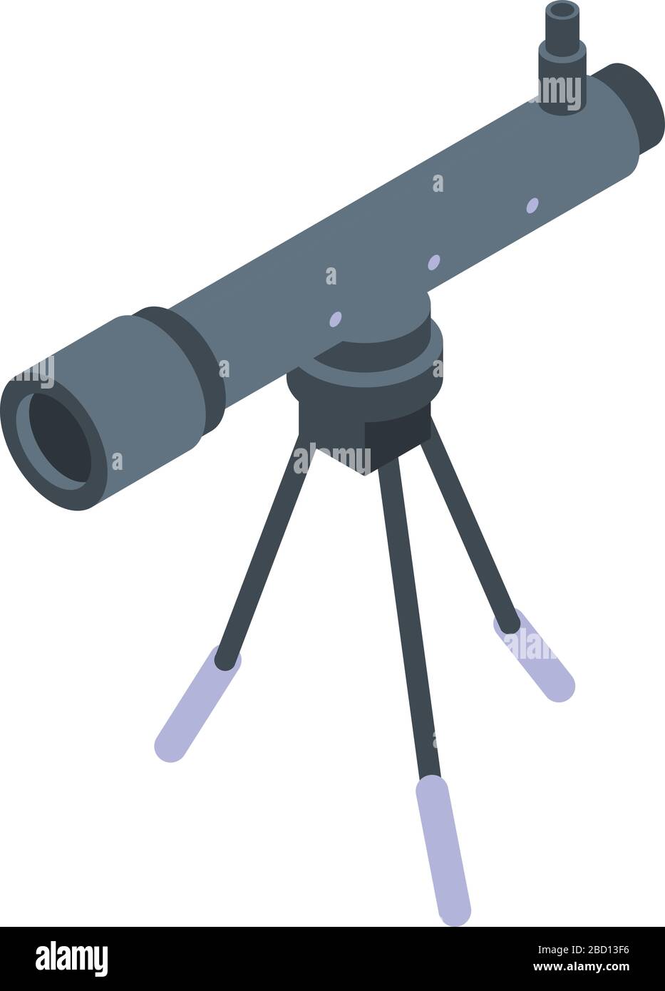 Home telescope icon, isometric style Stock Vector