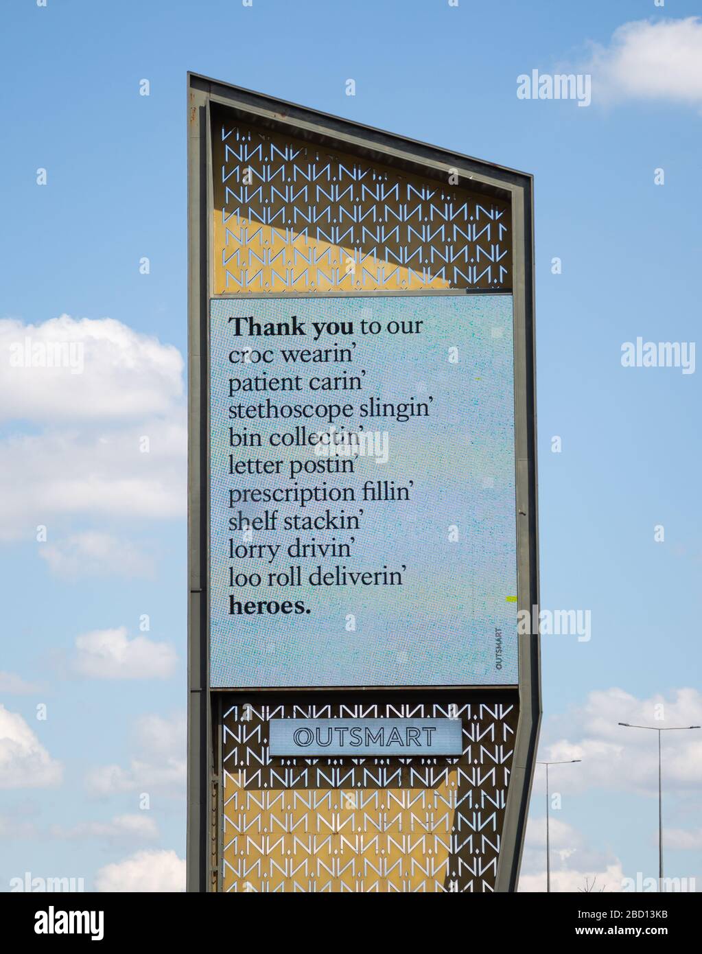 Coronavirus signs London Stock Photo