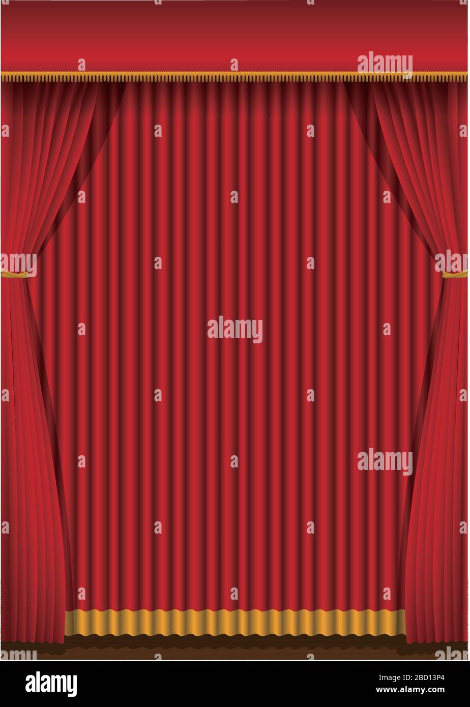 Red curtain background illustration Stock Vector Image & Art - Alamy
