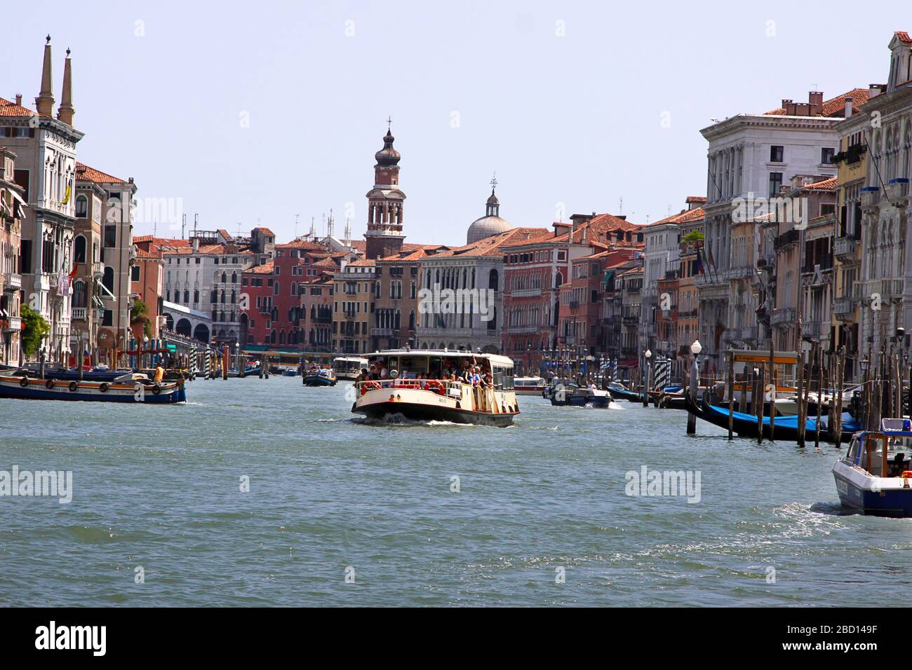 Italy, Venice - 13 June 2019: Vaporetto, vaporetti, water tram in Venice Stock Photo